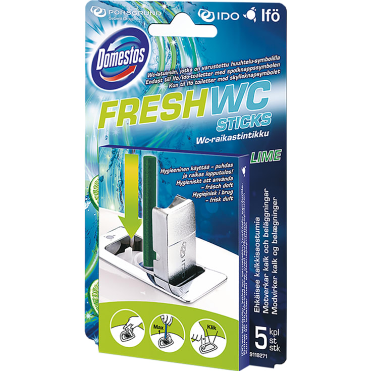 Ifö Fresh WC sticks, lime, 5 st