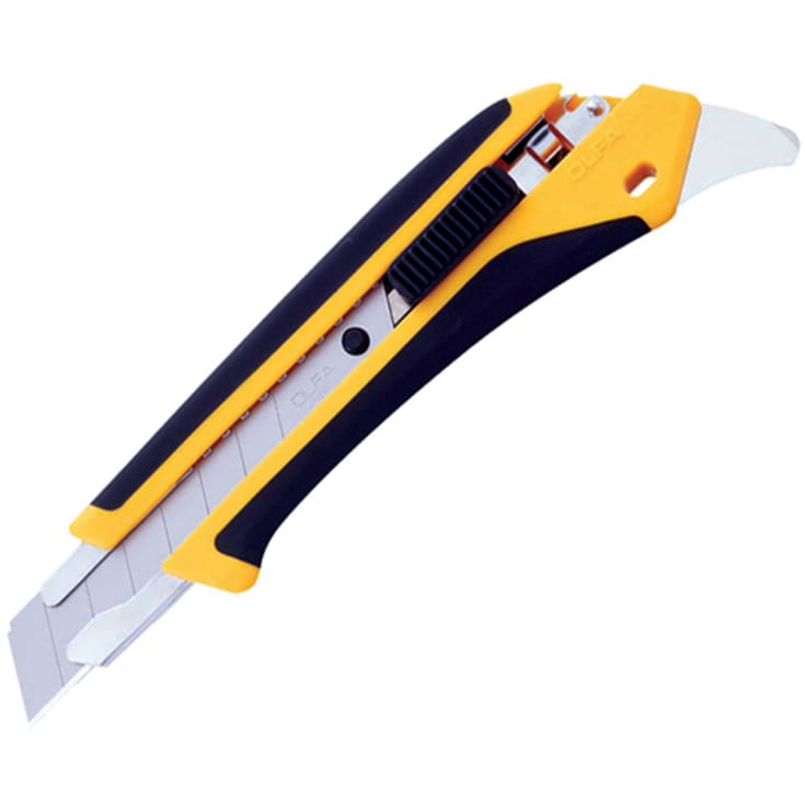Olfa bræk af-kniv L5-AL med kliklås og tæppehage, 18 mm