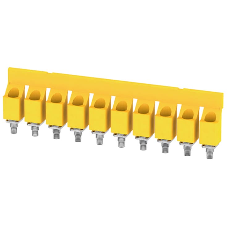 Weidmüller WQV laske, 10P, 6 mm², gul
