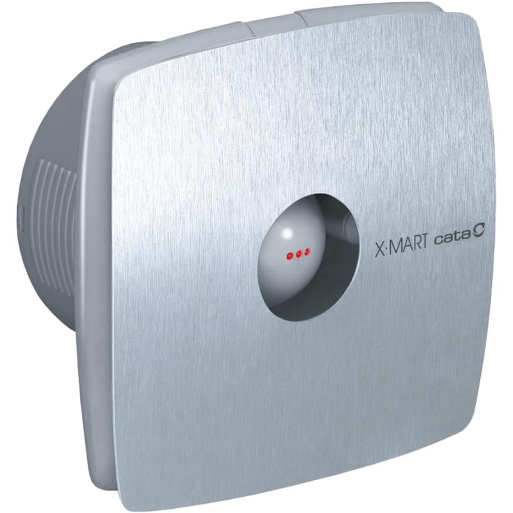 Cata X-Mart 10 ventilator med hygrostat & timer til Ø100 mm i rustfrit stål