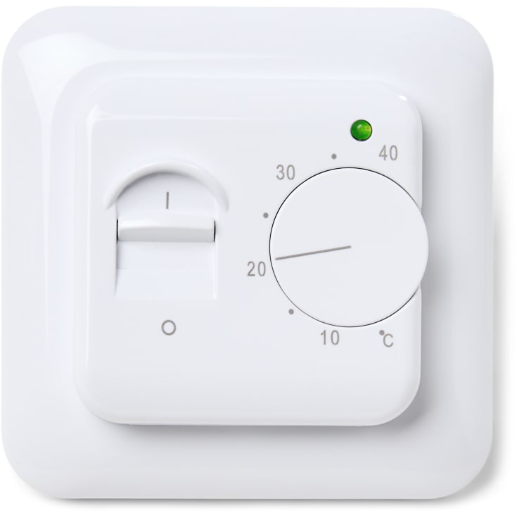 Heatcom HC15 termostat med gulvføler, hvid