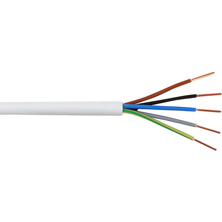 100 meter Nexans installationskabel EXQ Easy, 5x2,5 mm², grå, 100 meter