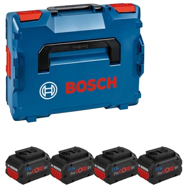 Bosch ProCORE batteripakke 18 V med 4x5,5 Ah, L-Boxx