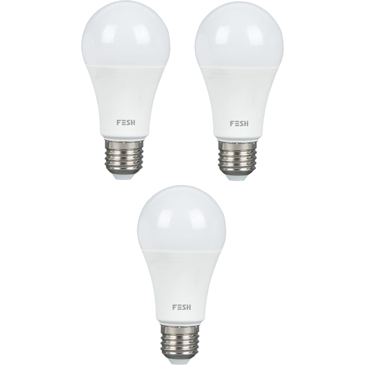 FESH SMART HOME LED Standard, flerfärgad E27 9W, 3-pack