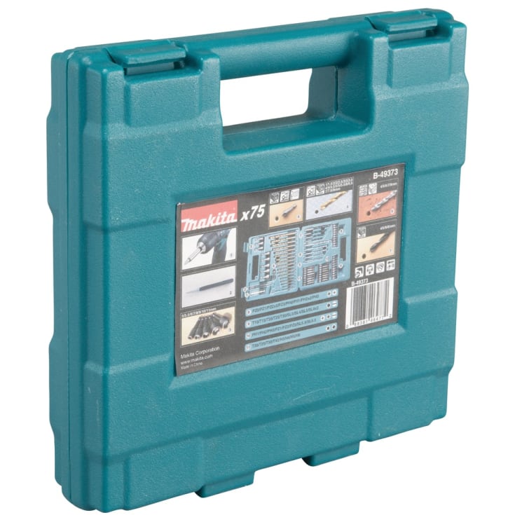 Makita Drill/Bits/Top Kit i resväska - 75 delar
