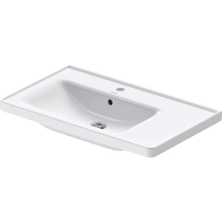 Duravit D-Neo håndvask, 80x48 cm, venstre, hvid