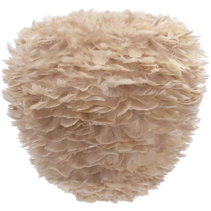 Umage Eos Evia lampeskjerm med fjær, brun, Ø40 cm
