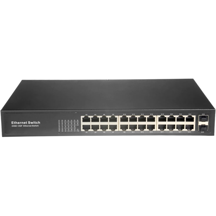 SecPro switch, 24xRJ45 Gb, 2xSFP Gb, 10/100/1000 Mbps