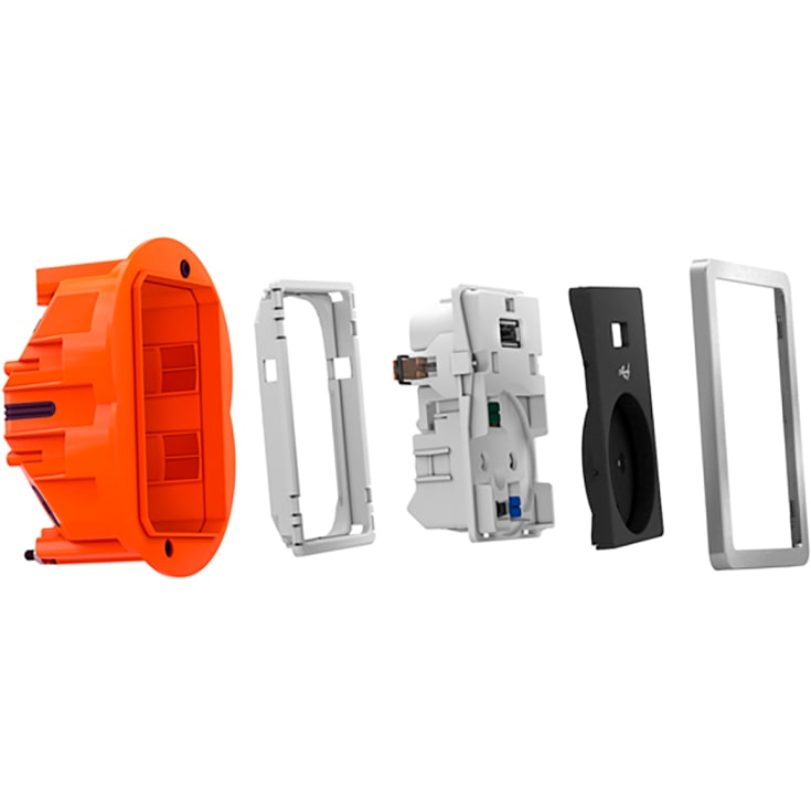 LK Fuga Air Slim forfradåse, 1,5 modul, orange