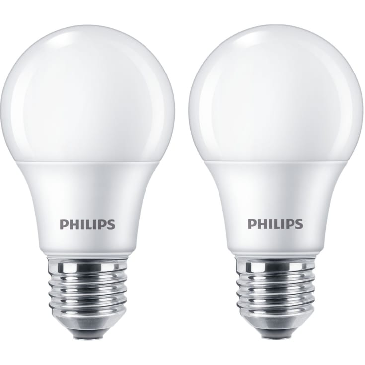 Philips CorePro E27 standardlampa, 2-pack, 2700K, 8W