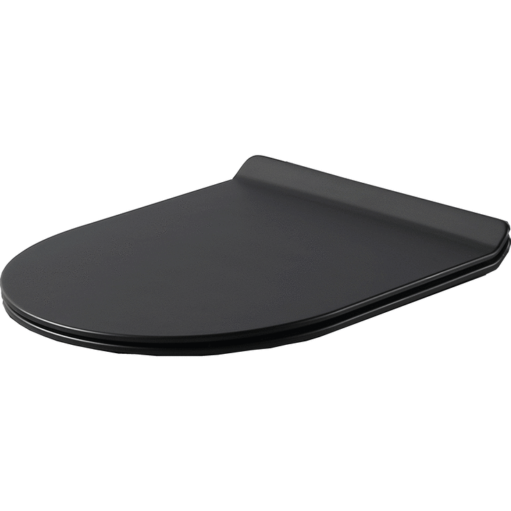 Lavabo Studio Slim toalettsete, soft close, avtagbar, matt sort