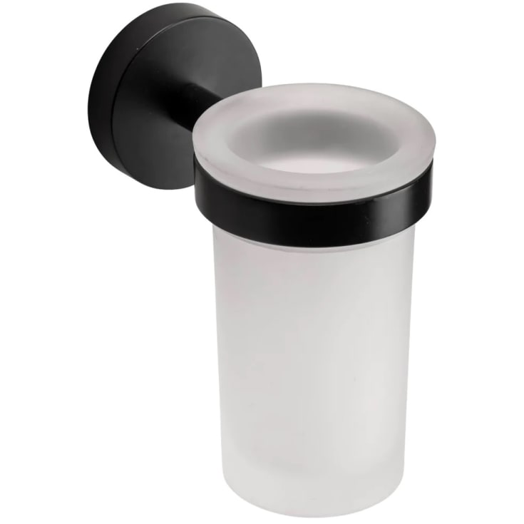 Hefe Epsom tandborstmugg, matt svart/glas
