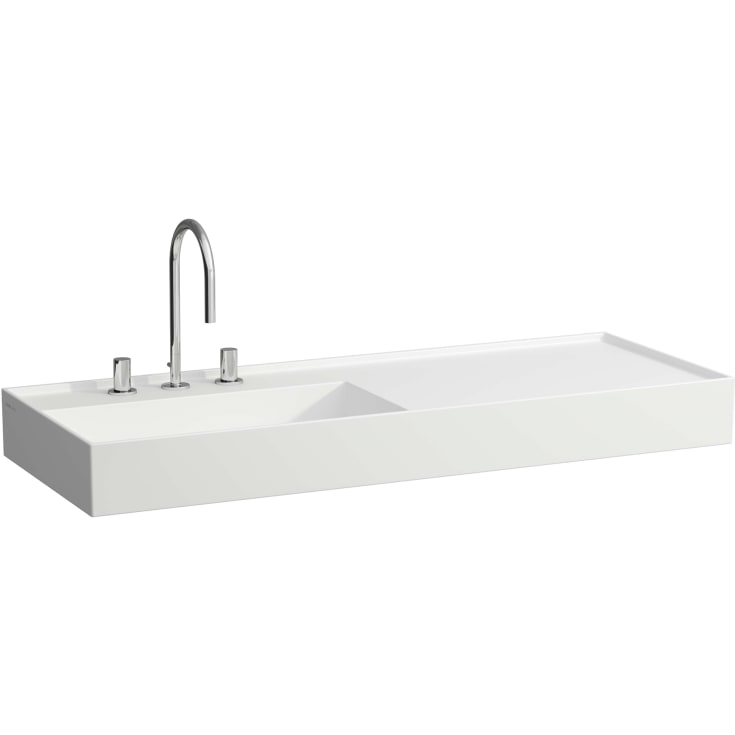 Kartell Laufen servant, 120x46 cm, venstre, matt hvit