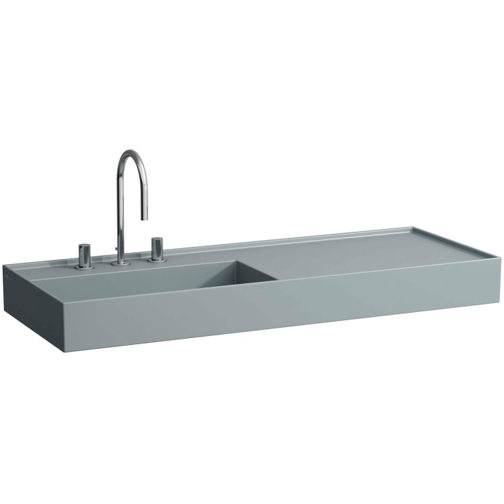 Kartell Laufen servant, 120x46 cm, venstre, matt grafitt