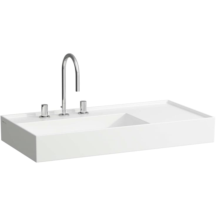 Kartell Laufen tvättställ, 90x46 cm, vänster, vit