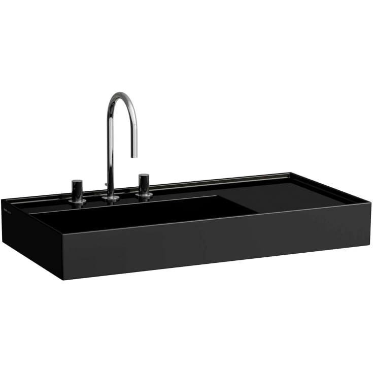 Kartell Laufen servant, 90x46 cm, venstre, sort