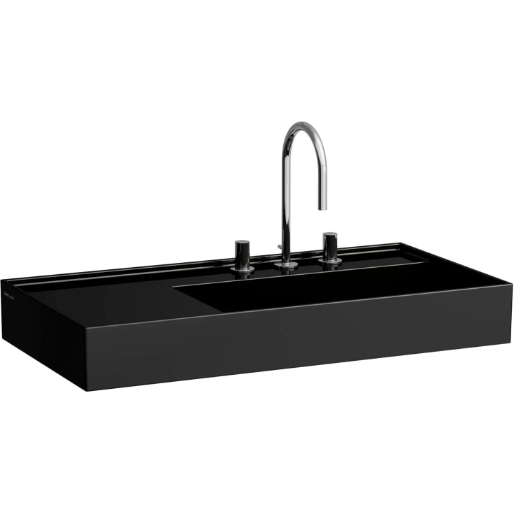 Kartell Laufen håndvask, 90x46 cm, højre, sort