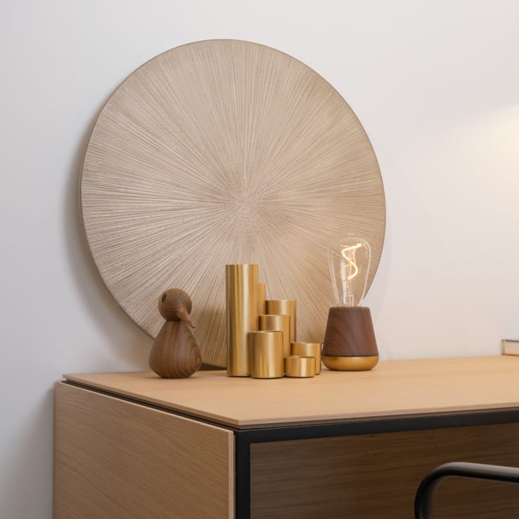 Humble One Smart uppladningsbar bordslampa, valnöt
