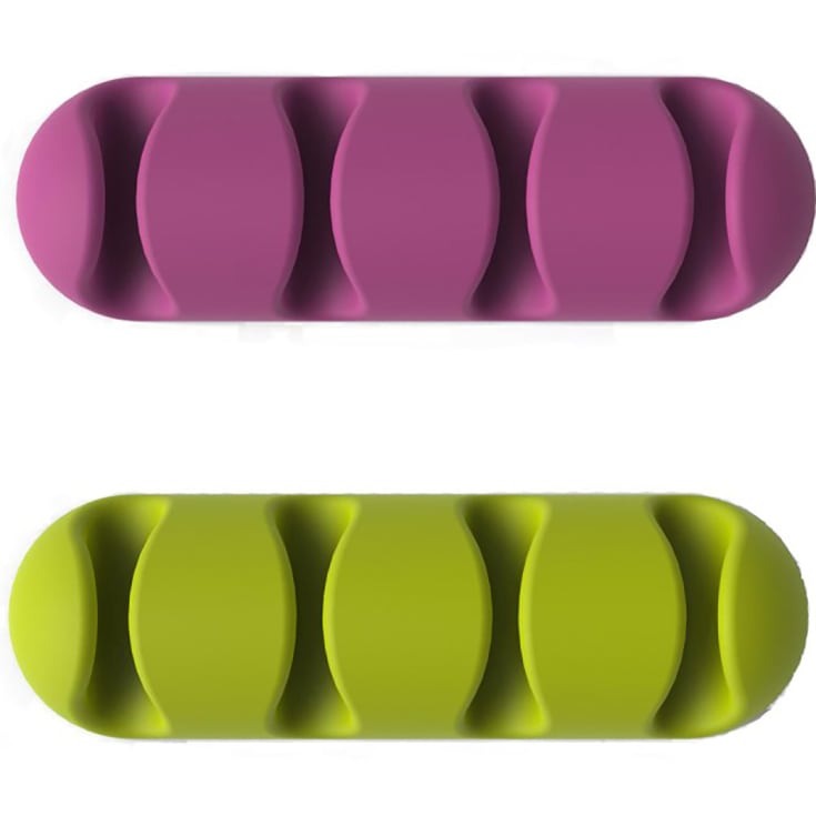 Bluelounge Cabledrop ledningeholder, pink/turkis, 2 stk.