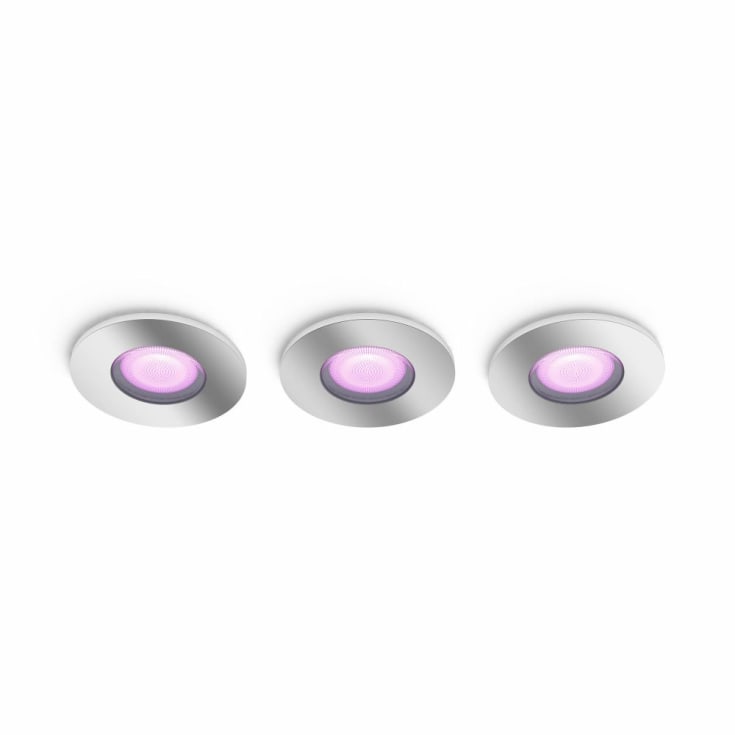 Philips Hue Xamento indbygningsspot, krom, 3-pak