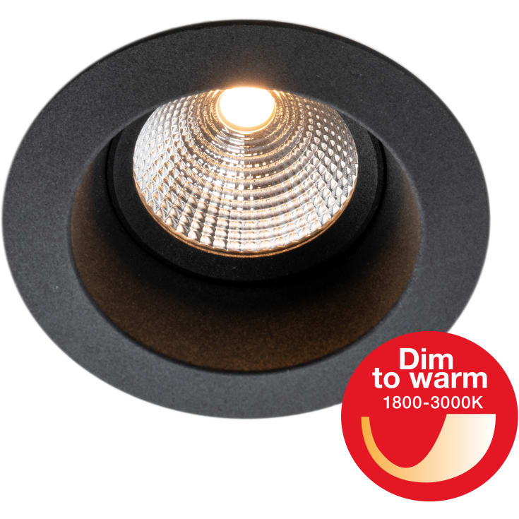 Downlight SLC One Soft LED 8W DTW 1800-3000K IP44 Sort