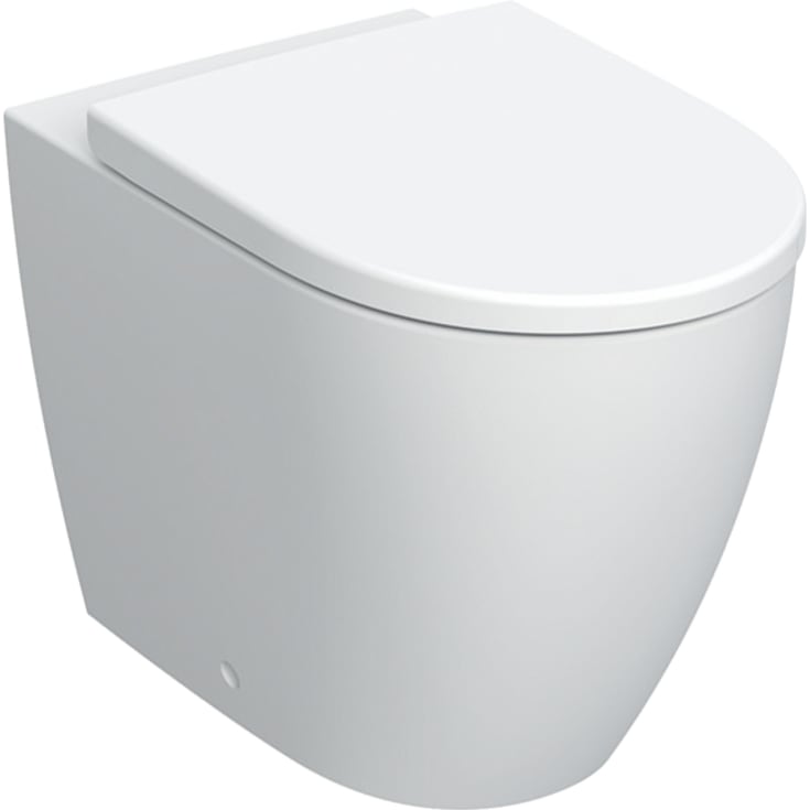 Geberit iCon toilet, back to wall, uden skyllekant, mat hvid