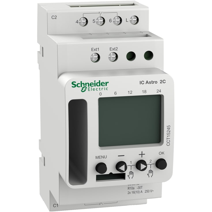 Schneider Acti9 IC Astro skumringstimer, 2 kanaler