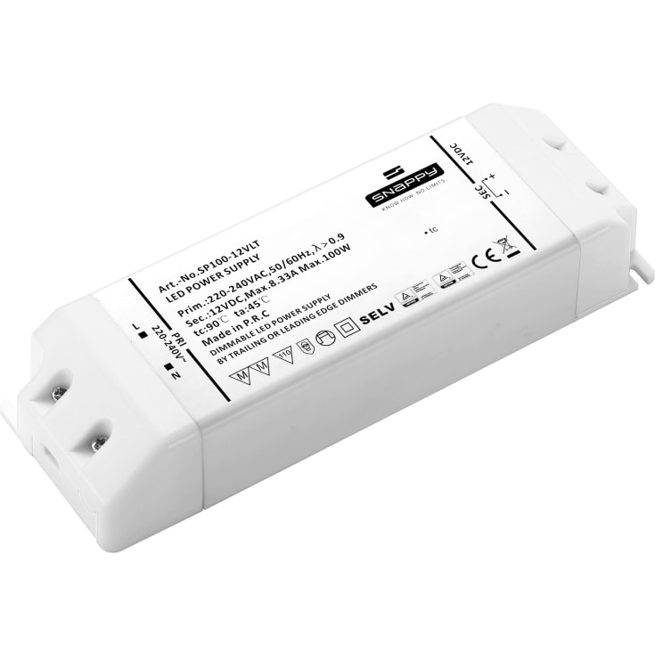 Snappy LED driver dæmpbar 12V, 100W