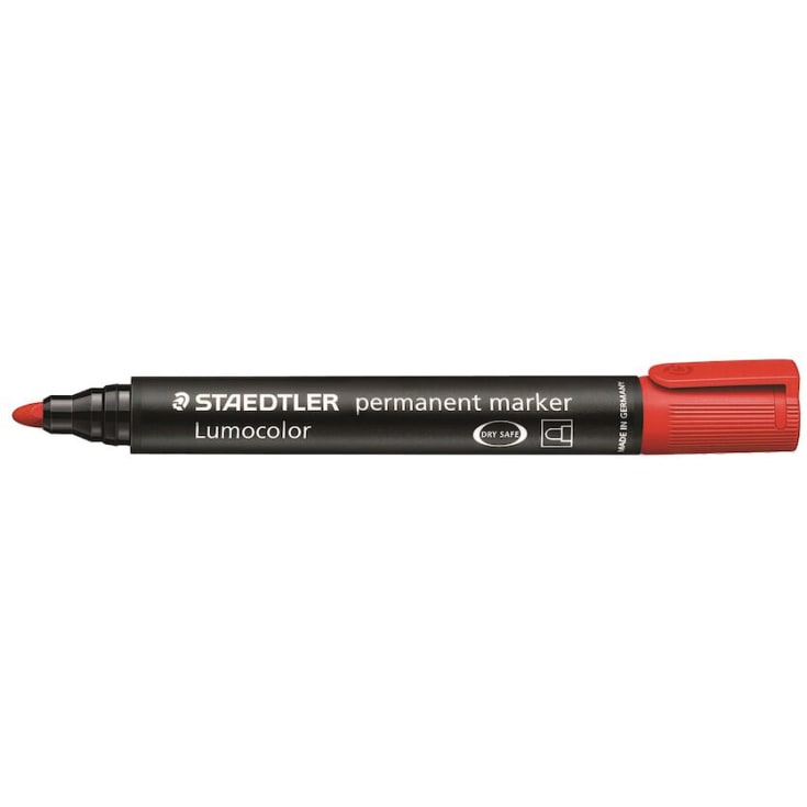 Permanentmarker med 2 mm rund spets - röd