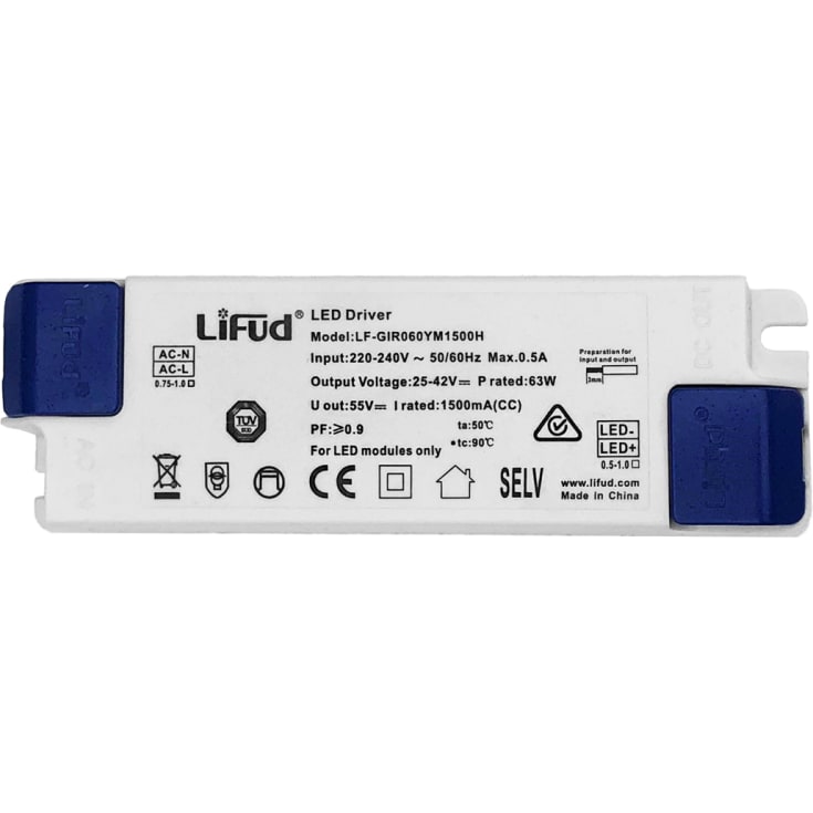 LED-drivrutin 1500mA/30-40V För 60W LED-panel