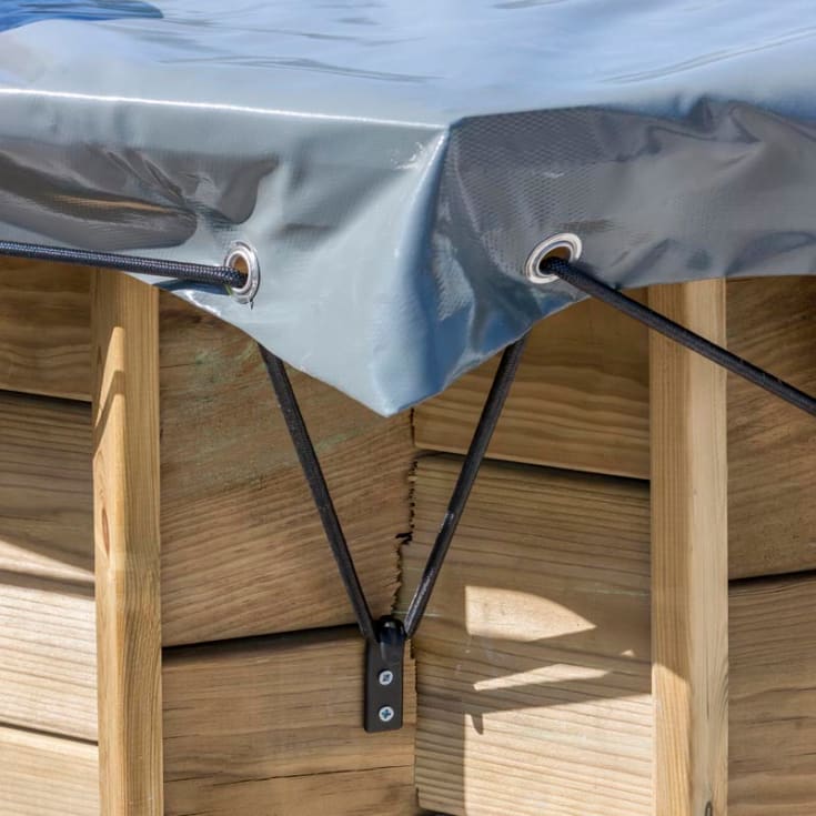 Swim & Fun poolcover, vinter, Ø551 cm, grå