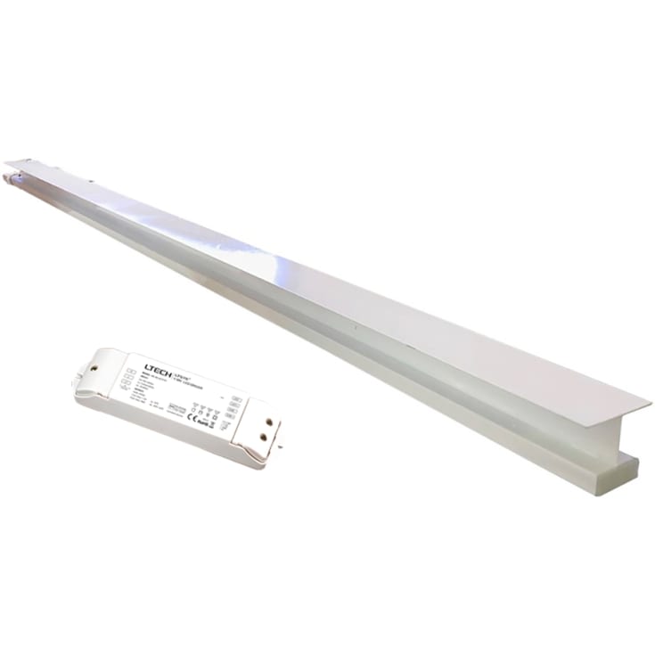 Green:ID underforsænket LED skinne til Troldtekt loft inkl. 1-10V driver på 120 cm med 3000K