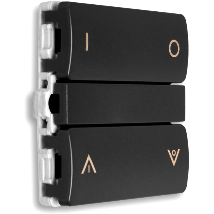 Smartkontakten Zigbee batteridrevet trykknapp for LK Fuga, av/på- og opp/ned-taster, grå