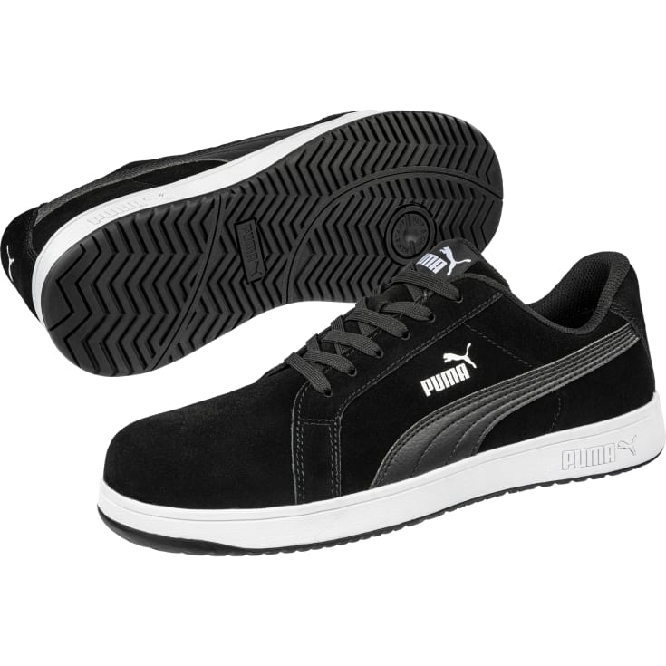 PUMA Iconic Mocka-skyddsskor, S1P, svart, storlek 38