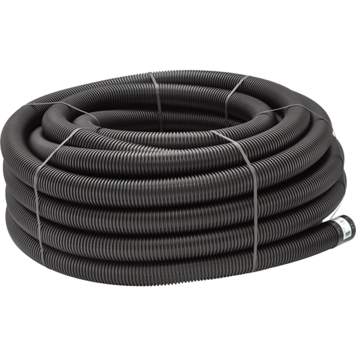 50 meter Uponor PE-dreneringsrør 92/80 mm, svart