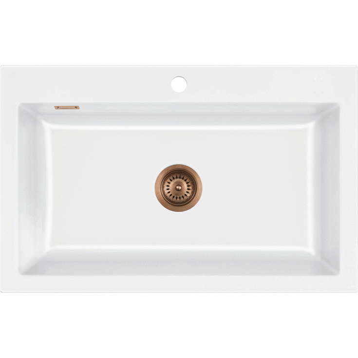 Lavabo Mera 80 kjøkkenvask, 80x51 cm, blank hvit