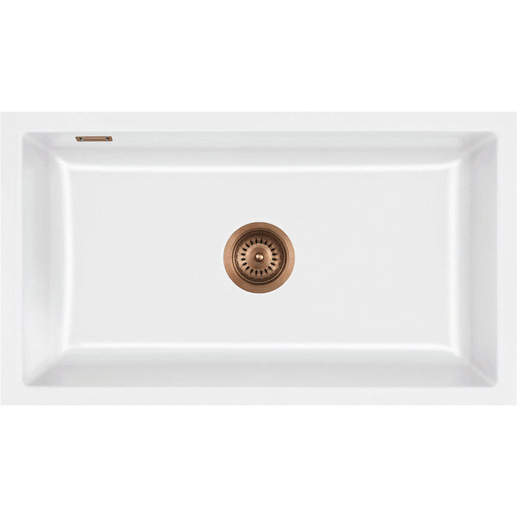 Lavabo Mera 80U kjøkkenvask, 77,6x44,1 cm, blank hvit