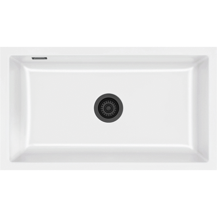 Lavabo Mera 80U kjøkkenvask, 77,6x44,1 cm, blank hvit