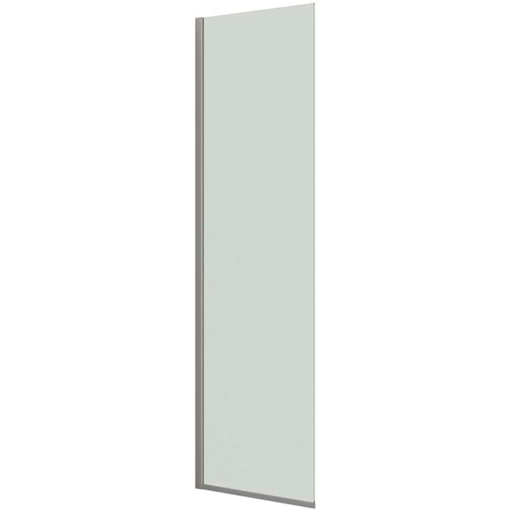 Dansani Match dusjvegg, modell D, 67 cm, klart glass, satin profil
