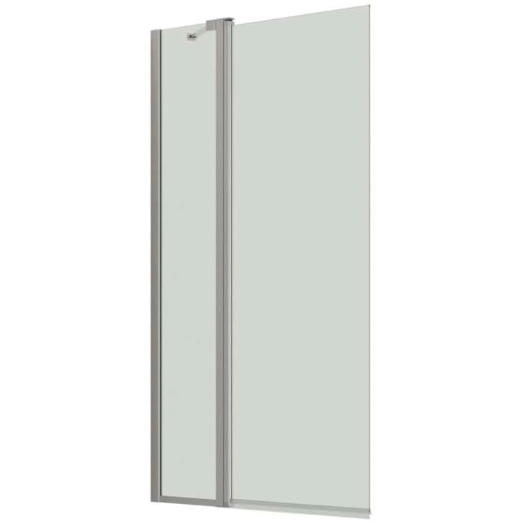 Dansani Match badekarvegg, modell H, 95 cm, klart glass, satin profil