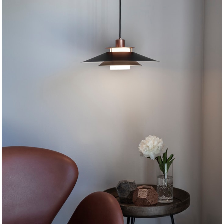 Halo Design Rivoli pendellampe, svart/kobber