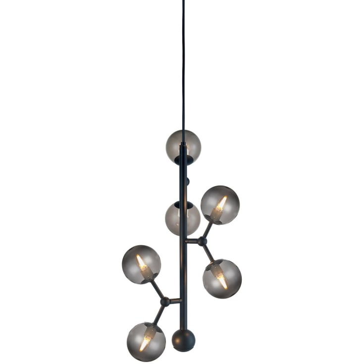 Halo Design Atom Vertical ljusklota, rökfärgad