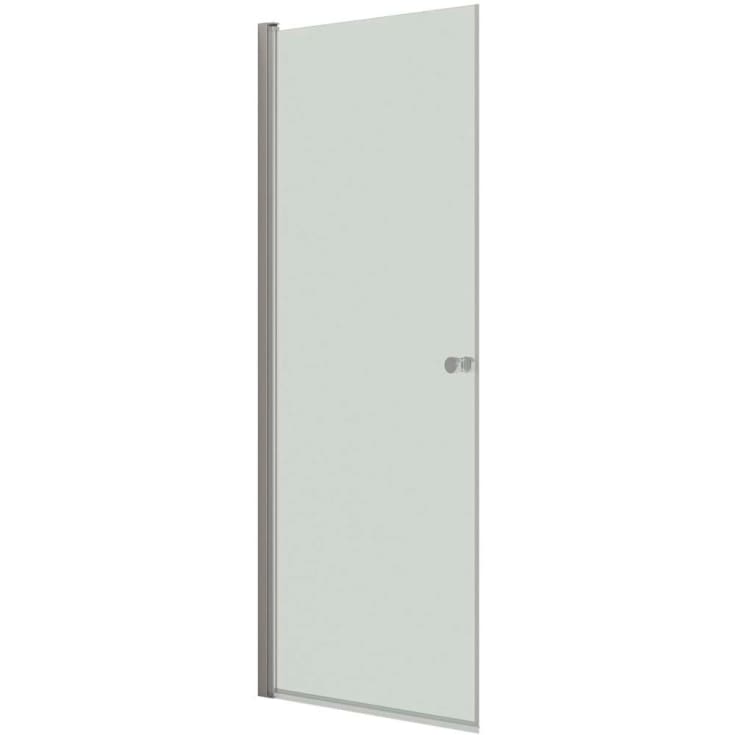 Dansani Match brusedør, 87 cm, klart glas, satin profil