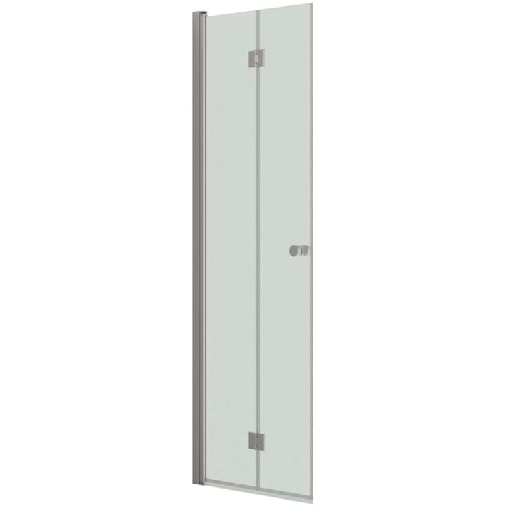 Dansani Match dusjdør, modell B, 67 cm, klart glass, satin profil