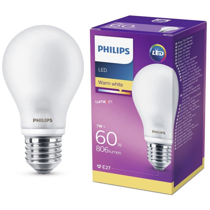 Philips Classic E27 standardlampa, 2700K, 7W