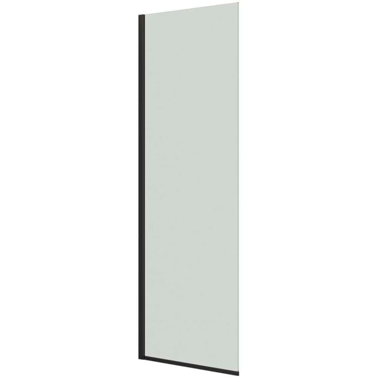 Dansani Match dusjvegg, modell D, 77 cm, klart glass, svart profil