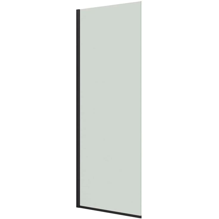 Dansani Match dusjvegg, modell D, 87 cm, klart glass, svart profil
