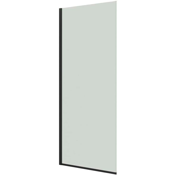 Dansani Match dusjvegg, modell D, 97 cm, klart glass, svart profil