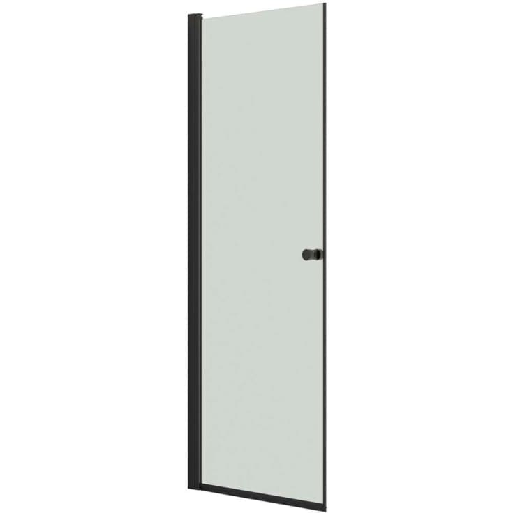 Dansani Match brusedør, model A, 77 cm, klart glas, sort profil