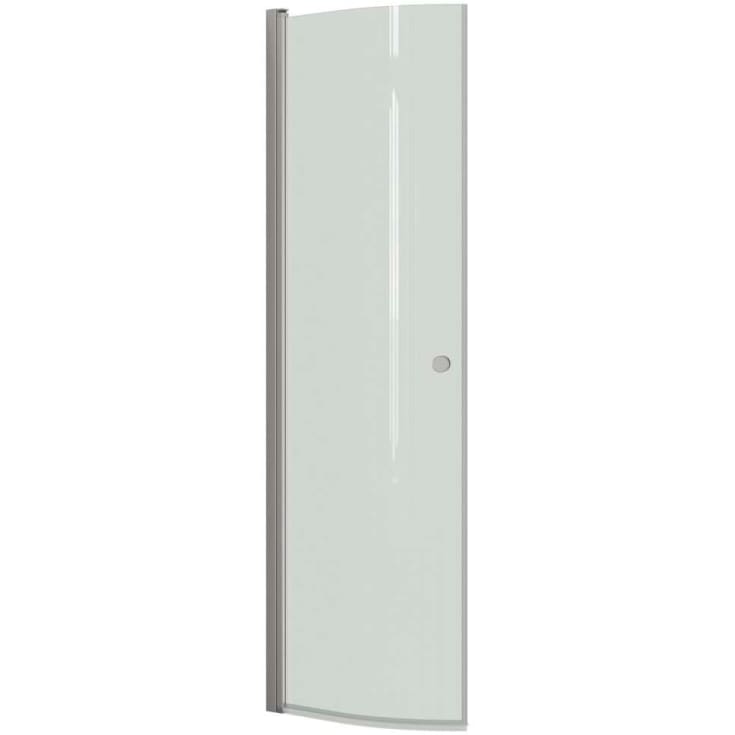 Dansani Match brusedør, model E, 62 cm, klart glas, satin profil